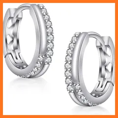 【新品】 YT.JYUERI ピアス レディース メンズ ピアス リング 人気 最高級ジルコニア ピアス フープピアス カップル 「愛の秘境」 金属アレルギー対応 ピアス シルバー925 ピアス プラチナ ピアス 男女兼用 アクセサリー 0