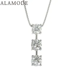 D0.323,0.367,0.374 3連 ダイヤモンド ネックレス Pt900 Pt850プラチナ アクセサリー ジュエリー シルバー銀 レディース 40802145098【中古】【アラモード】