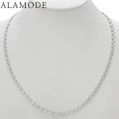 D4.01 ダイヤ ネックレス K18 ホワイトゴールド WG ネックレス アクセサリー ジュエリー シルバー銀 レディース 40802150370【中古】【アラモード】
