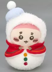 【中古】ぬいぐるみマスコット・ぬいぐるみバッジ 古本屋 マスコット 「エニマイくじ ちいかわ なんか小さくてかわいいやつ ゆきだるまになっちゃった!」 E賞