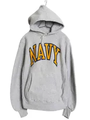 【お得なクーポン配布中!】 90s USA製 US NAVY プリント スウェット フード パーカー メンズ S 古着 オールド リバース タイプ トレーナー ヘビーウェイト 裏起毛 USN