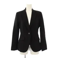 コムサイズム COMME CA ISM テーラードジャケット シングル 背抜き ワンカラー 黒 ブラック /BB ■ECC001