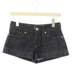 トミーガール tommy girl デニムパンツ ジーンズ ショートパンツ ジップフライ ロゴパッチ S インディゴ /BB ■ECC001