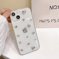 iPhone17ケース 透明 クリア おしゃれ 大人可愛い ラインストーン ビジュー ピンク ラメ アップルロゴ アップルマーク iphoneケース アイフォン16ケース iPhone15 Pro Max mini ケース アイフォン14ケース