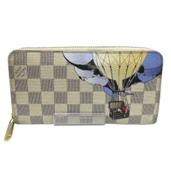 ルイ・ヴィトン LOUIS VUITTON イリュストレ ジッピーウォレット 2011年限定モデル ダミエアズール 長財布 PVC N63006 レディース