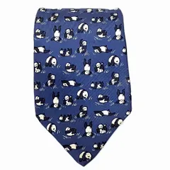 エルメス HERMES パンダ柄 ネクタイ シルク メンズ