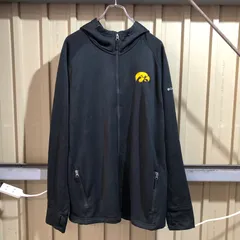 2101 Columbia ジップアップパーカー ブラック XL コロンビア フルジップ ワンポイント 刺繍ロゴ 古着卸 アメリカ仕入