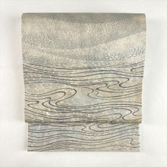 【未使用品】袋帯　高級螺鈿　波模様　パール箔色六通 未使用品】袋帯 高級螺鈿 波模様 パール箔色六通 - メルカリ