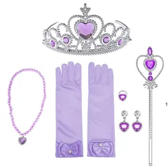 【在庫セール】[DERAYEE] コスプレ用 プリンセス 手袋 お姫様 エルサ キッズ 子供用 衣装 仮装 アナ雪 手袋 パーティー ティアラ 子供 魔法のステッキ 子供 あくせさりー セット