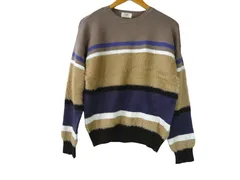 k05250827051　BEAMS HEART　サイズ表記無し　茶×紫×白　　トップス　ニットorセーター　秋冬