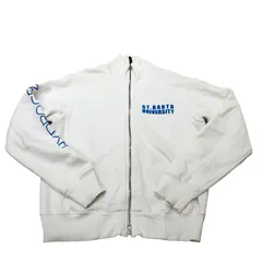 HYDROGEN ハイドロゲン メンズ トップス ジップアップ スウェット ホワイト コットン100％ Mサイズ 【中古】 22603K48