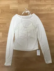 エイブリー Uネック カラー クロップド レイヤードT ベーシックカットソー ノーブランド 服