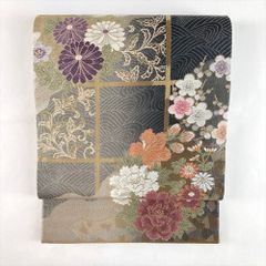 袋帯 牡丹 菊花 梅花 楓 萩 蛇籠 着物 帯 042k d - メルカリ