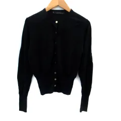 マルティニーク martinique ニットカーディガン ミドル丈 ウール 紺 ネイビー /SM15