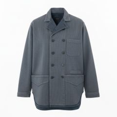 58c5 AUBERGE オーベルジュ KLLAR SABLE セサミ ダブルフレンチカバーオール ジャケット サイズ42 グレー系k02i