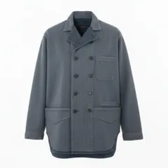 58c5 AUBERGE オーベルジュ KLLAR SABLE セサミ ダブルフレンチカバーオール ジャケット サイズ42 グレー系k02iのサムネイル