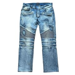 ゴールドリーフ DISTRESSED EFFECT デニムパンツ ブルー W34 ゴールドリーフ DISTRESSED EFFECT デニムパンツ ブルー W34 - メルカリ