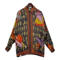 Gianni Versace ジャンニ ヴェルサーチ シルクシャツ ヴィンテージ メンズ 46 Mサイズ相当 プリント柄 トップス DM18190■のサムネイル