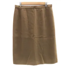 レリアン Leilian タイトスカート ミモレ丈 13+ XL 茶色 ブラウン /HO5