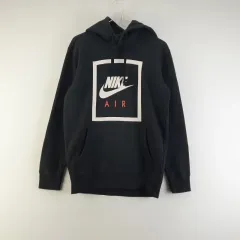 ナイキ メンズS ロゴ ブラック フード付きTシャツ M1321