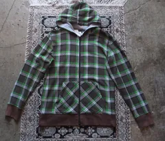 00s y2k m2squared  check zip parker ジップパーカー　L