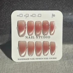 ネイルチップ　ピンク系　微粒子マグネット　ちゅるん　チークネイル　ラインストーン　控え目ネイル　上品　１０枚セット　春ネイル　春　ホワイトデー　卒業式　春休み　旅行