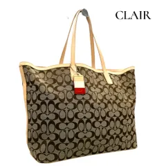 コーチ シグネチャー キャンパス トートバッグ ベージュ COACH レディース ヴィンテージ