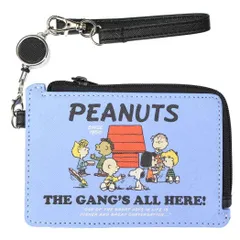 【メール便】スヌーピー パス＆コイン＆カードケース フラグメントケース ブルー ピーナッツ アートウエルド ICカードケース キャラクター グッズ 