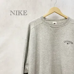 90s NIKE ワンポイント ロゴ 刺繍 トレーナー スウェット XL グレー  メンズ ファッション _201023
