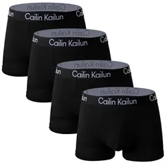 【新品】 [Cailin Kailun] ボクサーパンツ メンズ (4枚組) 抗菌防臭 吸水速乾 高通気性 前開き パンツ 3D立体 ボクサーブリーフ ローライズ 0