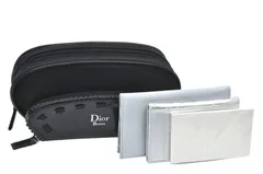 Christian Dior ディオール ポーチ 財布 ナイロン エナメル ブラック 5527N