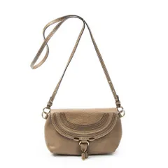 [中古] CHLOE クロエマルシーポシェットクロスボディ茶色グレインカーフスキンレザーA
