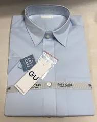 新品タグ付き◇GU　ジーユー　ストレッチブロードシャツ　メンズ　半袖　Sサイズ