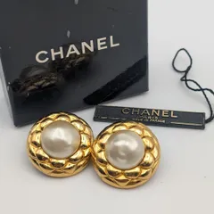美品 シャネル イヤリング カメリア フェイクパール  ゴールド  大ぶり