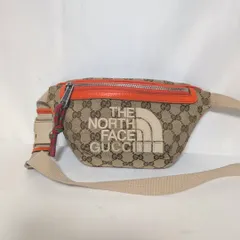 グッチ × ノースフェイス コラボ ナイロン ボディバッグ 2021 コラボ グッチ ノースフェイス ロゴ ウエストバッグ (GUCCI