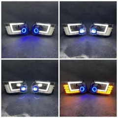 送料無料 トヨタ ハイエース/HIACE 14-18 ヘッドライト左右 LEDヘッドランプ PCレンズ 12V 5.5A ABS+LED 交換用 視認性サポート 高輝度 デザインアクセント 透明レンズ フィット感 取付簡単 ドレスアップ 注目のサムネイル