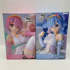 Re:ゼロから始める異世界生活　２点セット　ぬーどるストッパーフィギュア　レム　ラム　花の妖精　プライズ　フィギュア　フリュー　（ME27-3758）