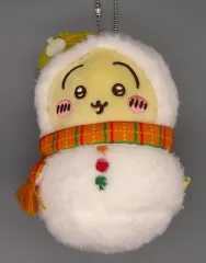 【中古】ぬいぐるみマスコット・ぬいぐるみバッジ うさぎ マスコット 「エニマイくじ ちいかわ なんか小さくてかわいいやつ ゆきだるまになっちゃった!」 E賞