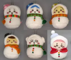 【中古】ぬいぐるみマスコット・ぬいぐるみバッジ 全6種セット マスコット 「エニマイくじ ちいかわ なんか小さくてかわいいやつ ゆきだるまになっちゃった!」 E賞
