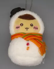 【中古】ぬいぐるみマスコット・ぬいぐるみバッジ くりまんじゅう マスコット 「エニマイくじ ちいかわ なんか小さくてかわいいやつ ゆきだるまになっちゃった!」 E賞