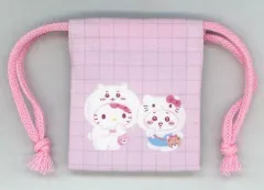 【中古】バッグ ちいかわ×ハローキティ ミニ巾着 「ちいかわ なんか小さくてかわいいやつ×サンリオキャラクターズ」 グッズ購入特典