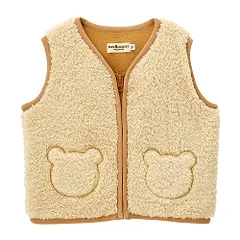 新品 [ミキハウス ホットビスケッツ] ベスト 男の子 女の子 キッズ 子供服 アイボリー LL(100-110cm) 73-5701-494