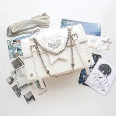 小方包 痛バッグ チェーン付き サブカル スイートクール ギャル 斜め掛けバッグ ロリータ デイリー 女性 ファッション マルチウェア