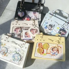 バッグ 痛バッグ 斜めがけ 透明 二次元 バッジ ピンバッジ 日常 汎用 オリジナル 流風回雪