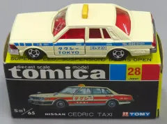 【中古】トミカ 1/65 ニッサン セドリック タクシー(クリーム×ブルー/黒箱/日本製) 「トミカ No.28」