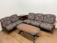 引き取り□花梨 唐木 螺鈿細工 ソファベンチ イス 長椅子 木製