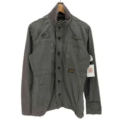 ジースターロー G-STAR RAW サイドジップ スタンドネック リブ 切り替え リップストップ ミリタリー ジャケット Y2K メンズ import：L のサムネイル
