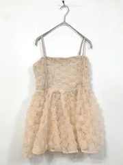 美品 SALON by Chico サロンバイチコ ローズチュールペプラム ブラウス シャツ sizeF/ピンク ■■ レディース