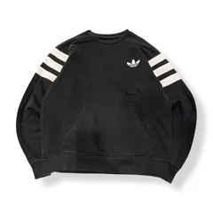 adidas ★スウェット ★adidas originals ★ブラック ★ラグランスリーブ ★ワンポイント ★プリントスウェット ★used ★古着 ★Vintage ★アメカジ ★オールド ★ストリート ★スケーター  ★トレーナー ★黒 ★アディダス