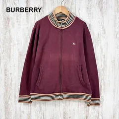 BURBERRY BLACK LABEL バーバリーブラックレーベル ホースロゴ刺繡 バーバリーボーダー 裏起毛 フルジップアップ スウェット トラックジャケット